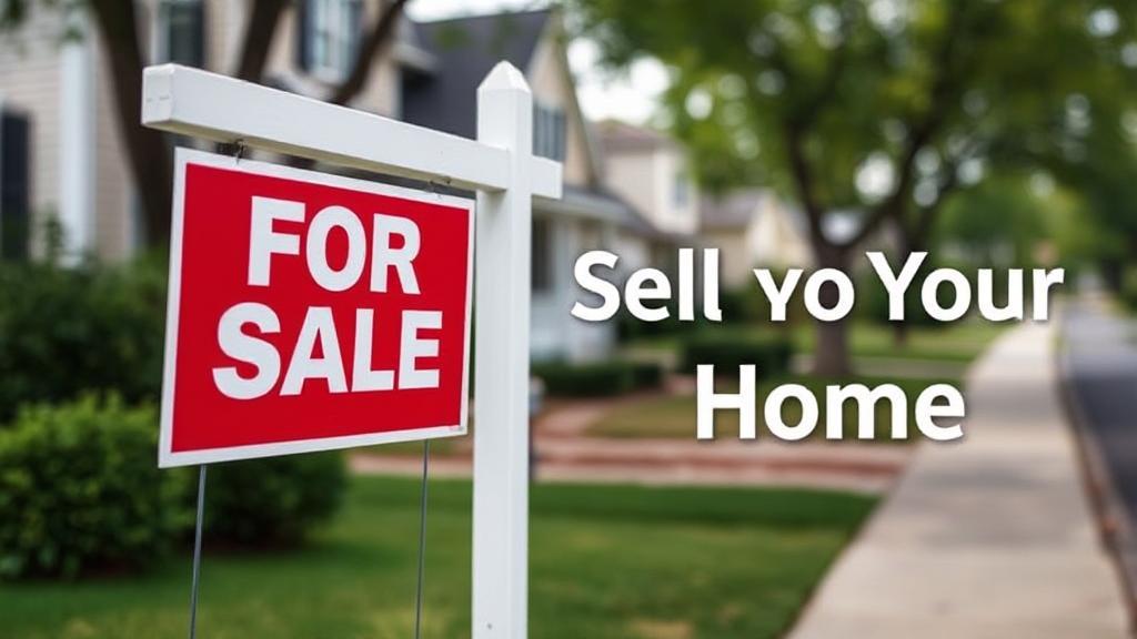 A dynamic image of a "For Sale" sign in front of a house, with a blurred background of a neighborhood street, symbolizing the journey of selling a home.