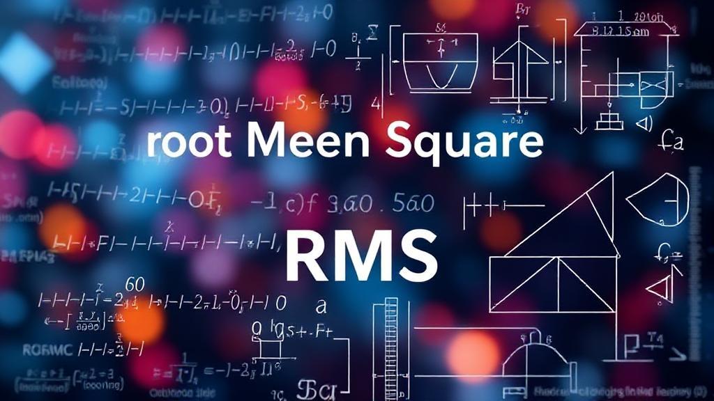 A visually engaging header image featuring a blend of mathematical equations and engineering schematics, highlighting the concept of Root Mean Square (RMS).