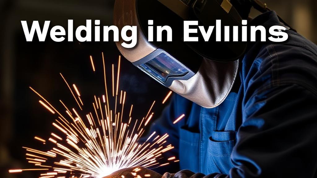 A skilled welder in protective gear working with bright sparks flying, symbolizing the potential earnings in the welding industry.