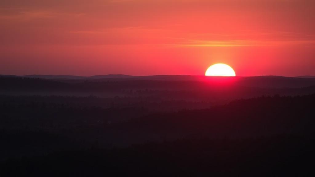 A serene landscape with a sunrise symbolizing the gradual onset of Wellbutrin's effects.