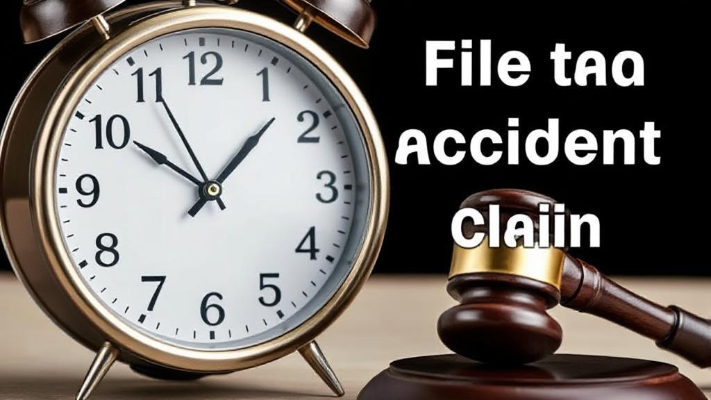 A clock with a gavel beside it, symbolizing the urgency and legal aspects of filing an accident claim.