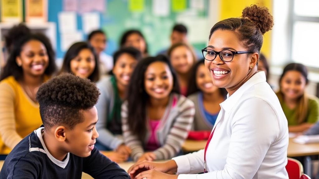 A diverse group of teachers engaging with students in a vibrant classroom setting, symbolizing the journey to becoming a certified educator.