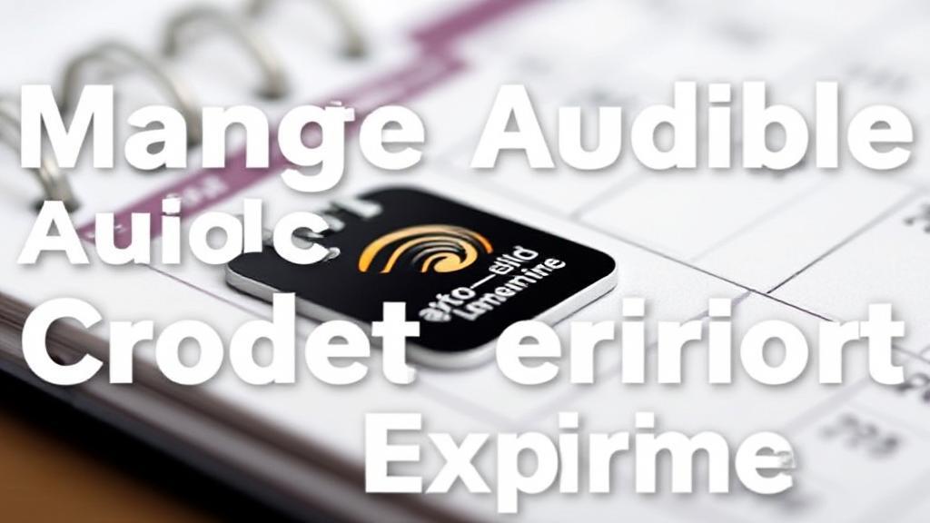A visual of a calendar page with an Audible app icon and digital credits, symbolizing the concept of managing Audible credit expiration.