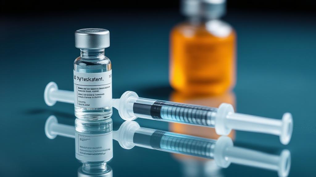 A close-up image of a Botox vial and syringe on a sleek, reflective surface, symbolizing the focus on cost analysis.