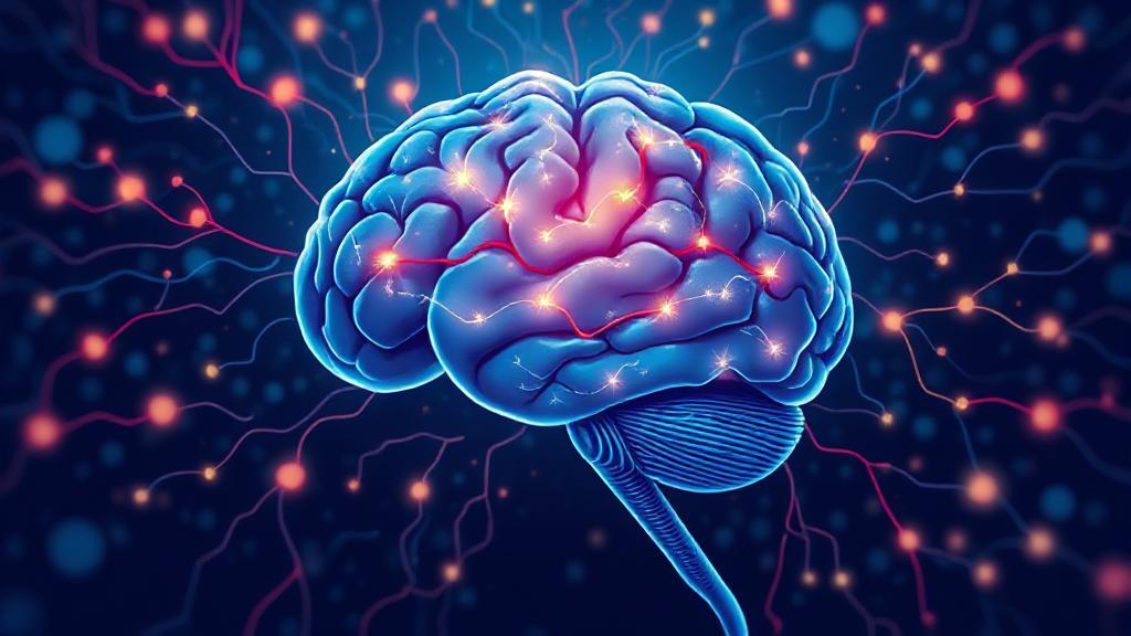 A vibrant illustration of a brain with interconnected neural pathways, symbolizing the calming effect of stimulants on ADHD symptoms.