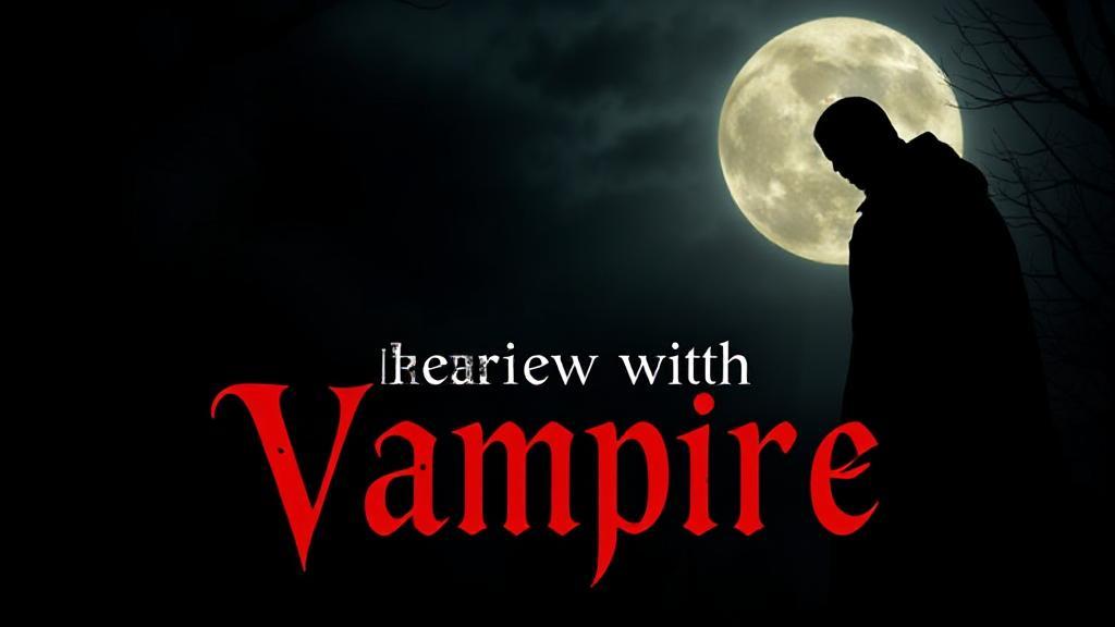 A captivating header image featuring a dark, atmospheric scene with a mysterious vampire figure silhouetted against a moonlit backdrop, evoking the allure of "Interview with the Vampire."